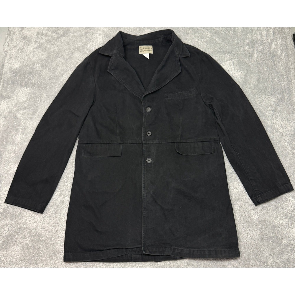 Frontier Classics Gunfigher Coat Men 42 Black Canvas Western Victorian Steampunk